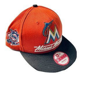 New Era 9Fifity Miami Marlins Snapback Hat Cap Adjustable